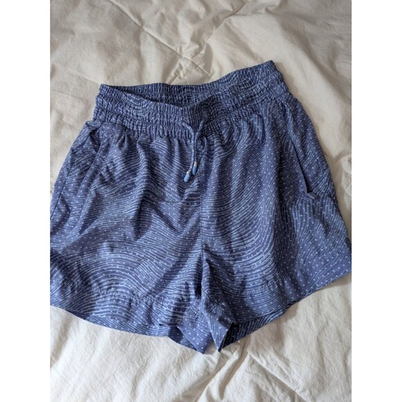 Athleta Other - Athleta Girl Blue Patterned Athletic Shorts Drawstring Waist Size Medium 8-10